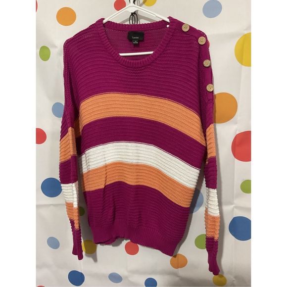Lumiere Size M Multi Color Sweater Pretty! 🍎🍓 - Picture 5 of 11